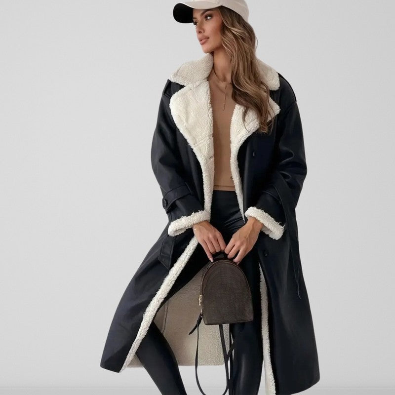 Women’s Long Double-Breasted Winter Coat