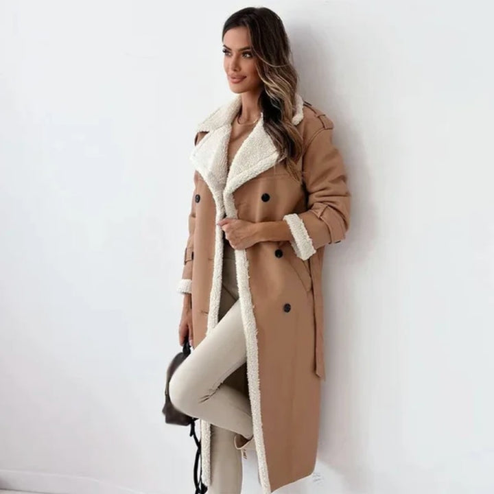 Women’s Long Double-Breasted Winter Coat