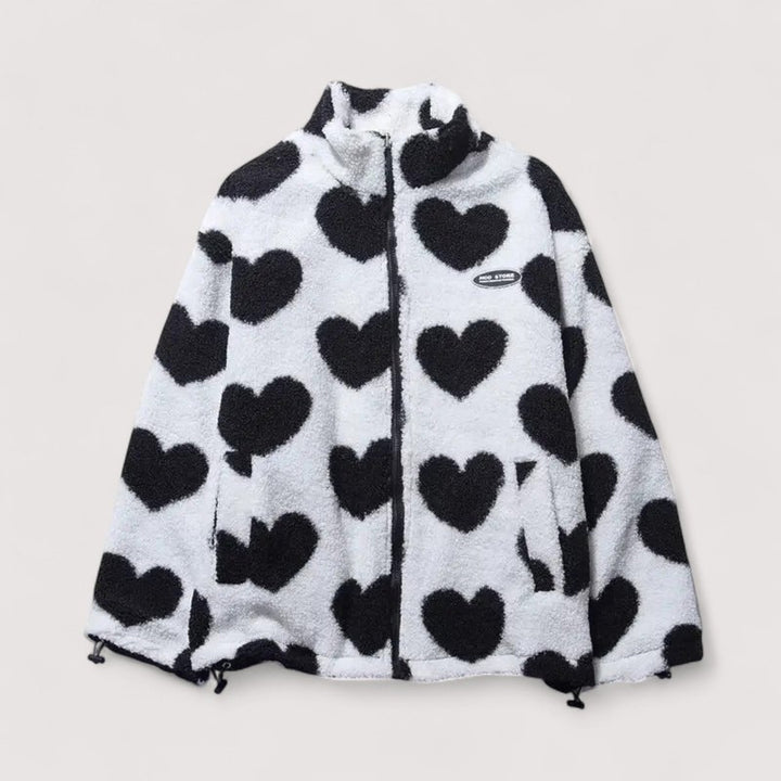 Women's Reversible Jacket - Stand Collar with Front Pockets