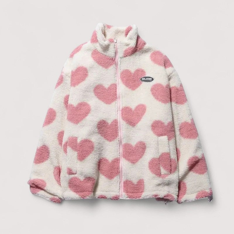 Women's Reversible Jacket - Stand Collar with Front Pockets