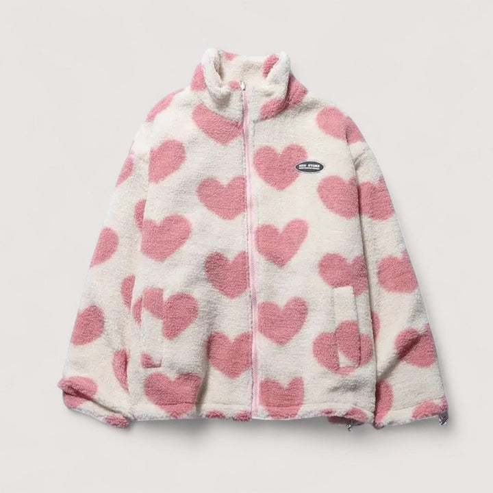 Women's Reversible Jacket - Stand Collar with Front Pockets