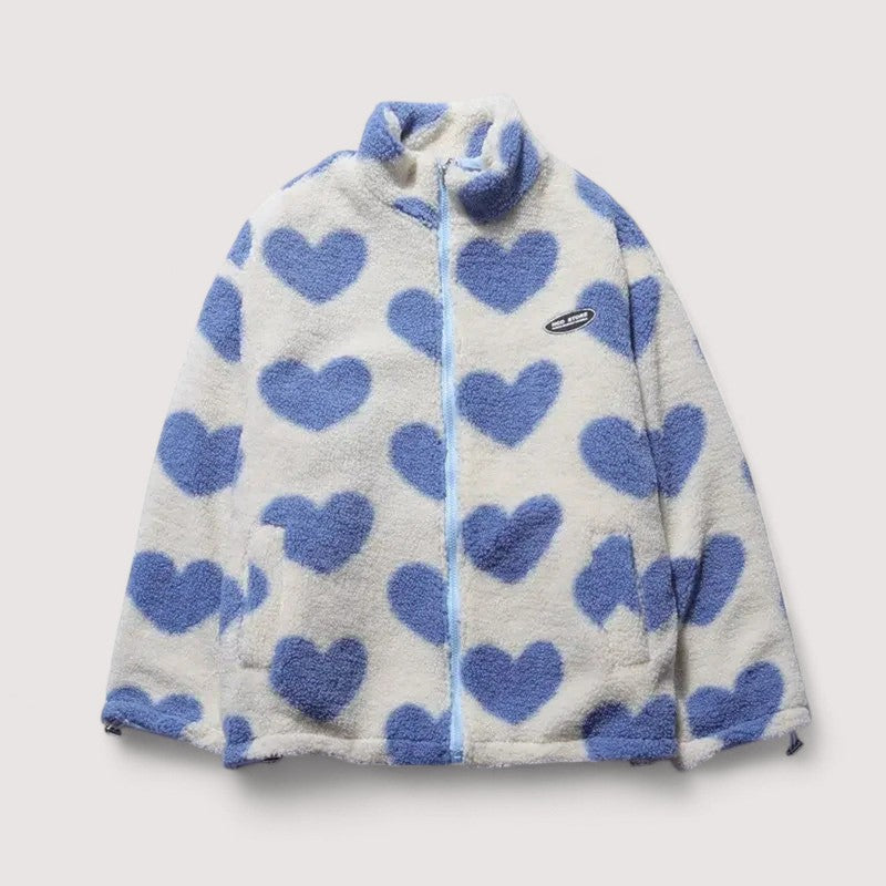 Women's Reversible Jacket - Stand Collar with Front Pockets