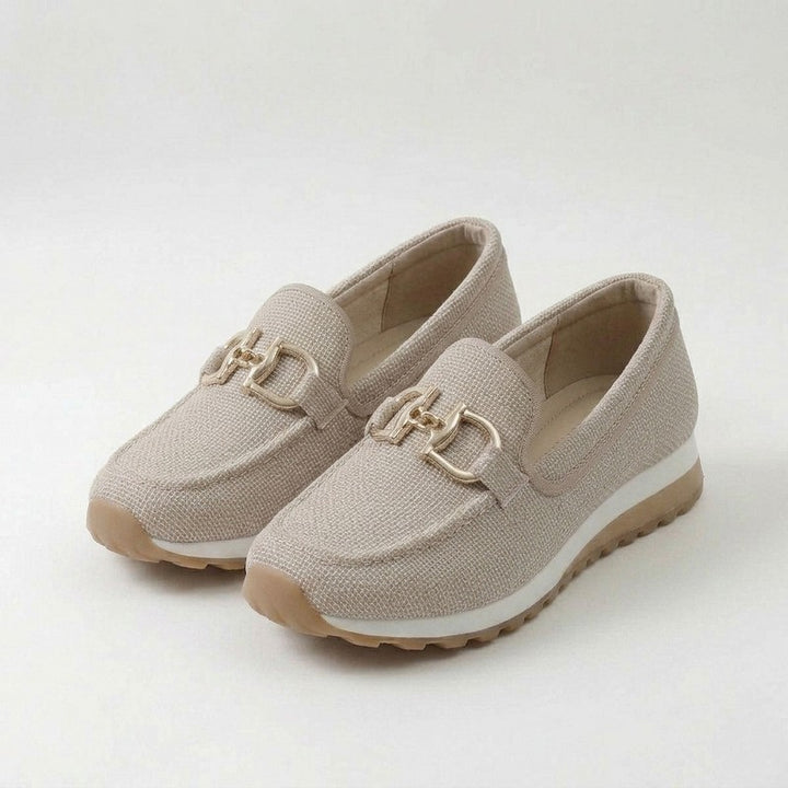 Women's Slip-On Loafer Sneakers - Gold-Tone Detail