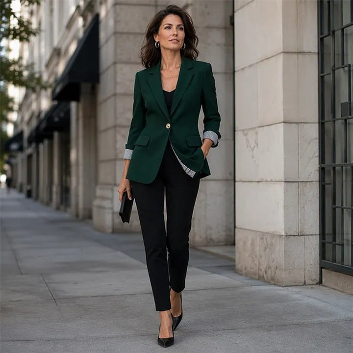 Women's Structured Jacket - Slim Fit Notch Lapel