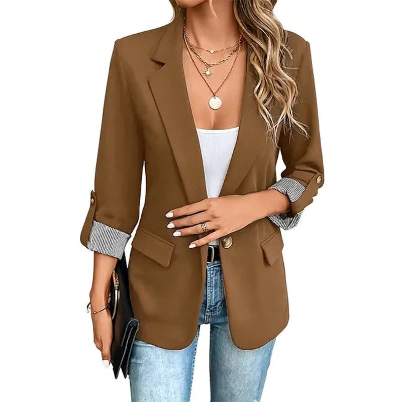 Women's Structured Jacket - Slim Fit Notch Lapel