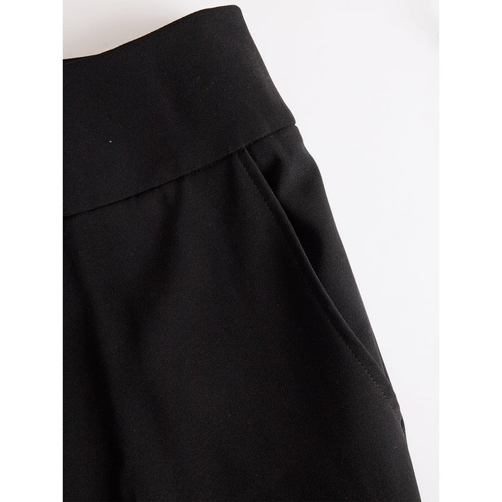 Women's Three-Piece Set - Stand Collar Blouse and Wide Leg Pants