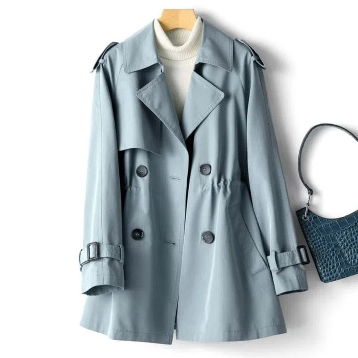Women's Trench Coat - Double-Breasted Midi Length