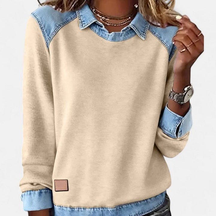 Women's Two-Tone Sweater - -Look Panels