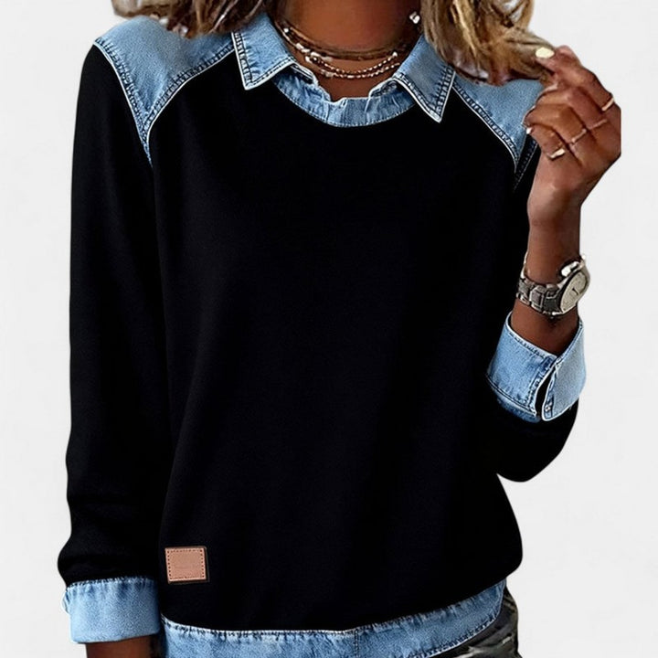 Women's Two-Tone Sweater - -Look Panels