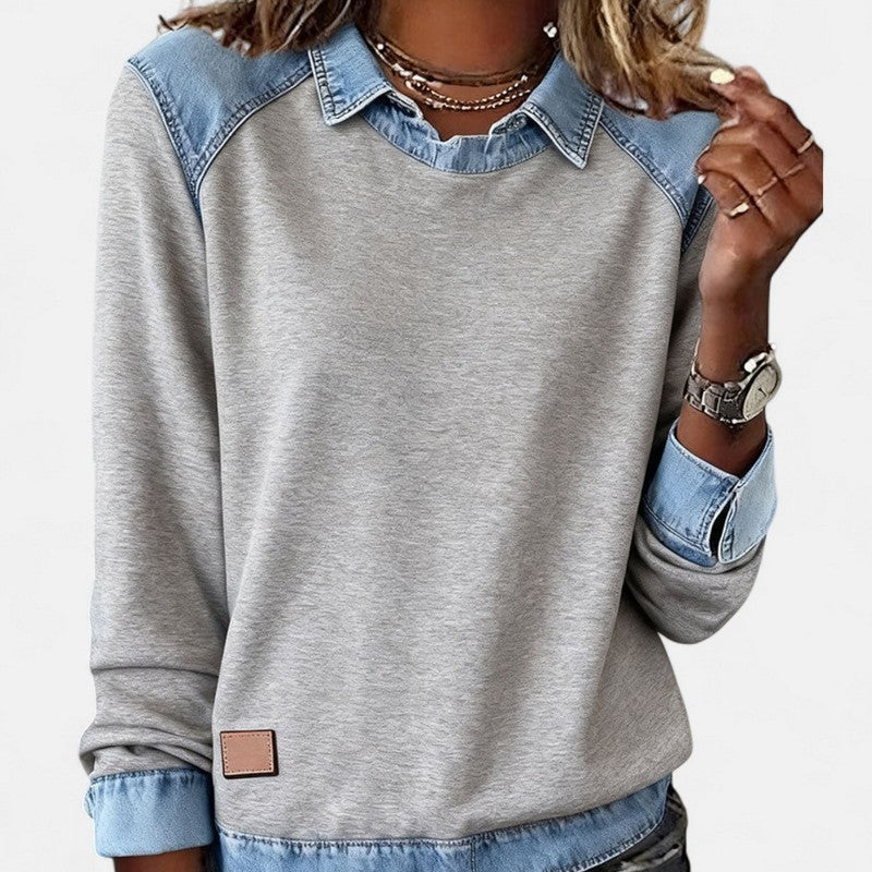Women's Two-Tone Sweater - -Look Panels
