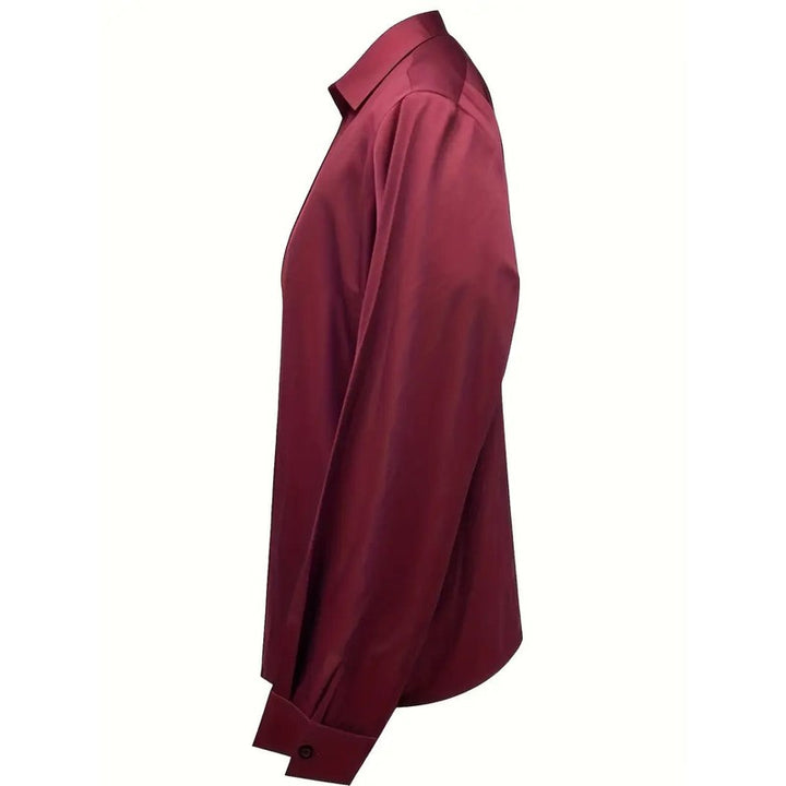 Women's V-Neck Blouse - Shirt Collar