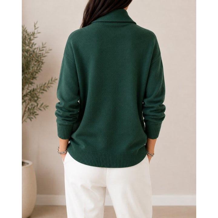 Women's V-Neck Sweater - Relaxed Fit