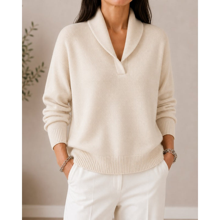 Women's V-Neck Sweater - Relaxed Fit