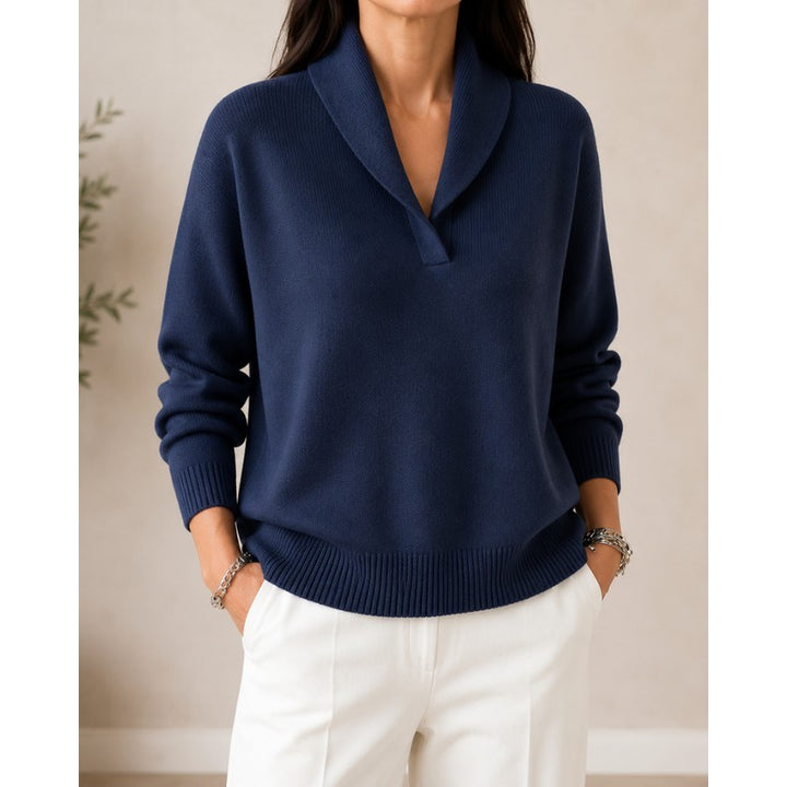 Women's V-Neck Sweater - Relaxed Fit