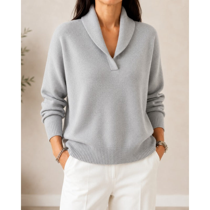 Women's V-Neck Sweater - Relaxed Fit