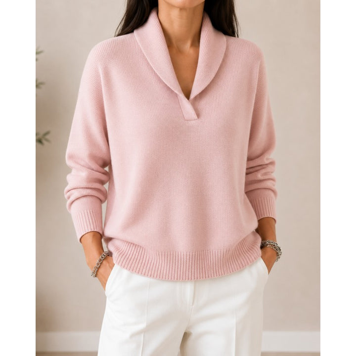 Women's V-Neck Sweater - Relaxed Fit
