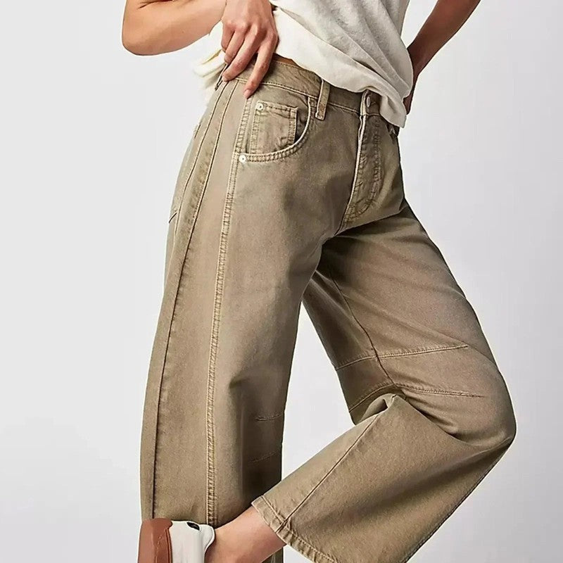 Women's Wide-Leg Jeans - High-Waisted