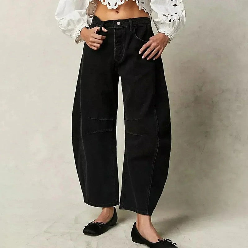 Women's Wide-Leg Jeans - High-Waisted