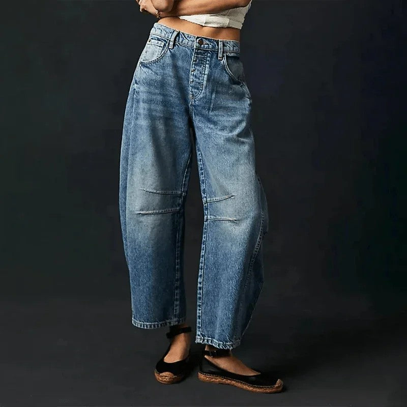 Women's Wide-Leg Jeans - High-Waisted