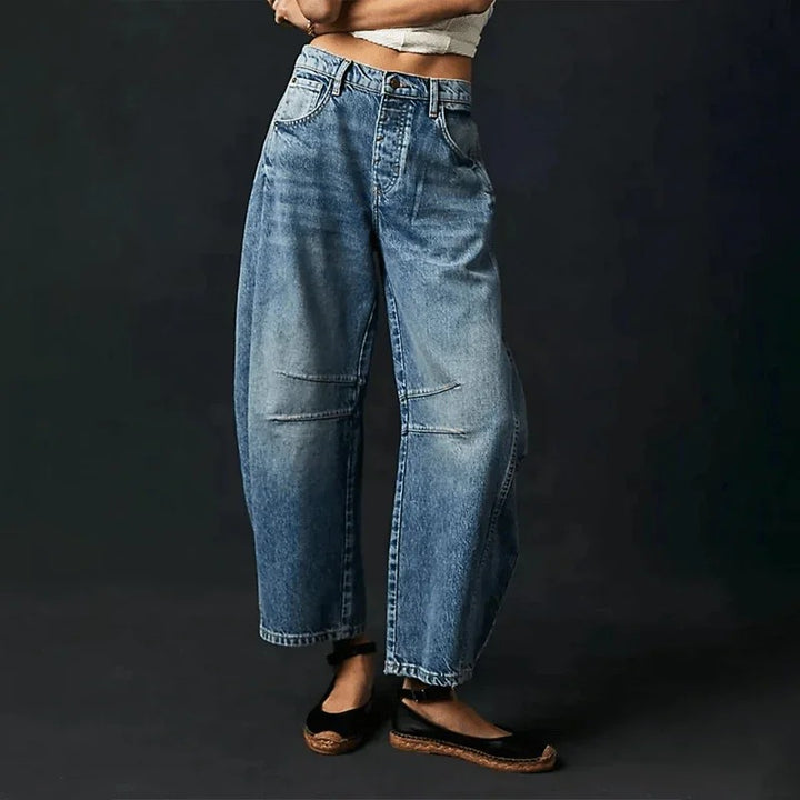 Women's Wide-Leg Jeans - High-Waisted