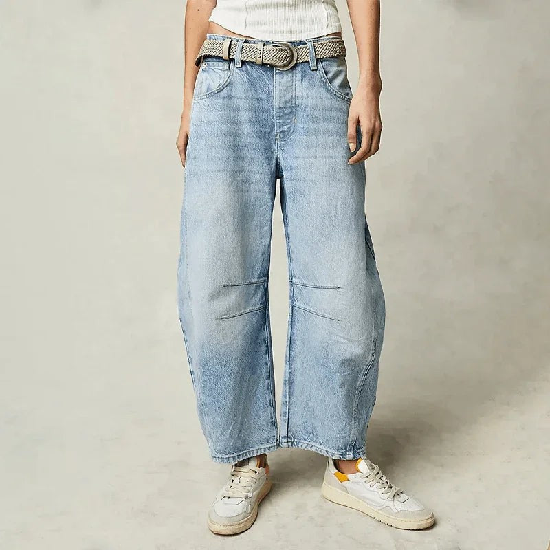 Women's Wide-Leg Jeans - High-Waisted
