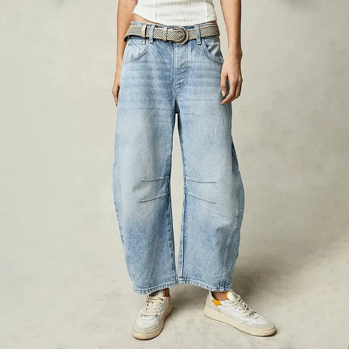Women's Wide-Leg Jeans - High-Waisted