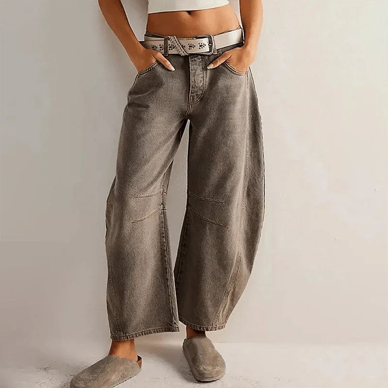 Women's Wide-Leg Jeans - High-Waisted