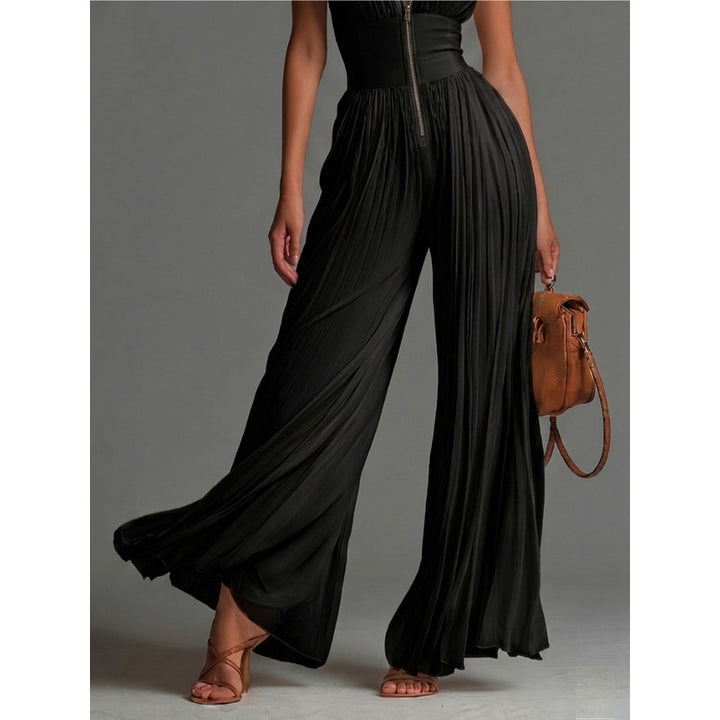 Women's Wide-Leg Jumpsuit - Black