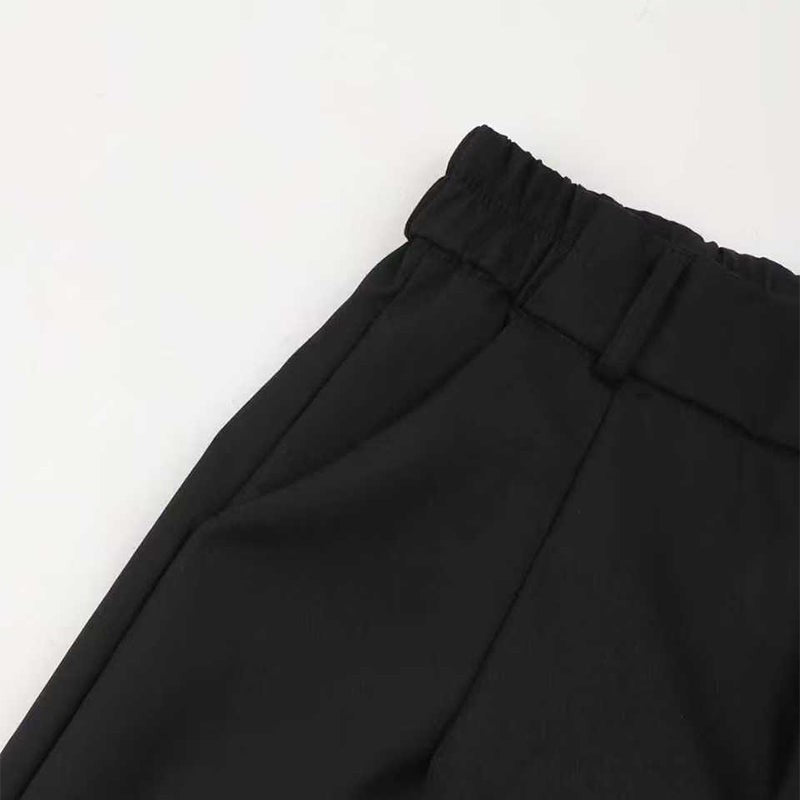 Women's Wide Leg Trousers - High Waist Straight Fit