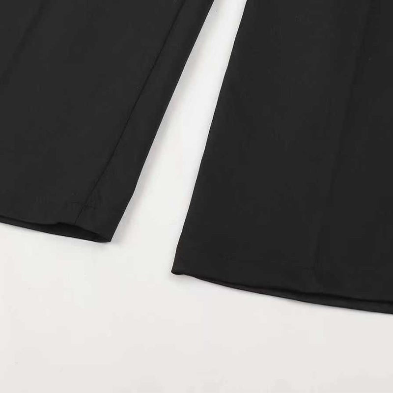 Women's Wide Leg Trousers - High Waist Straight Fit