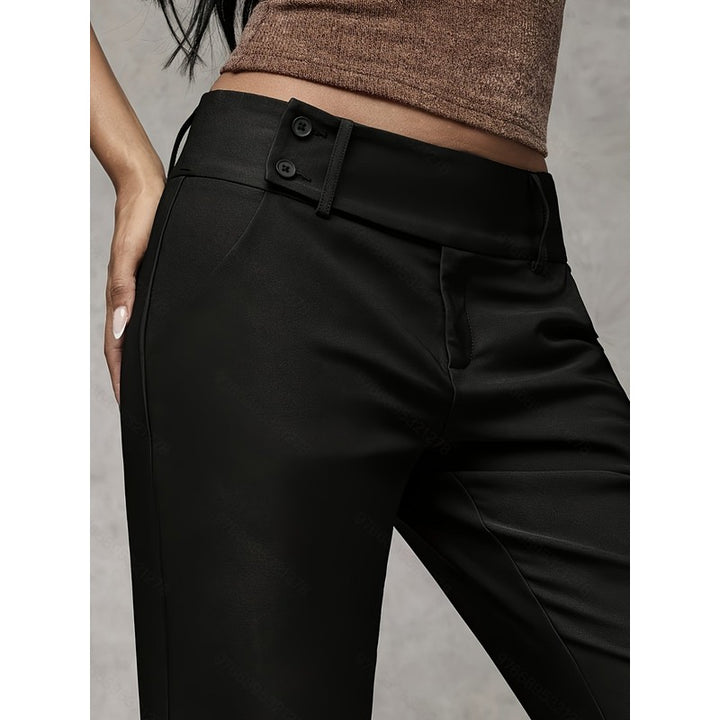 Women's Wide Leg Trousers - Straight Fit