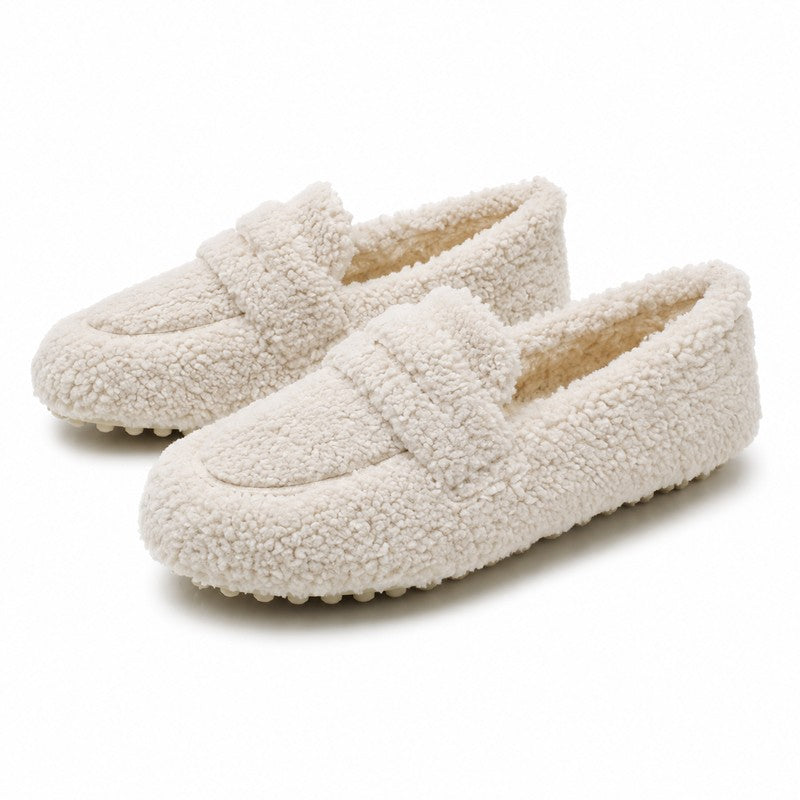 Women's Winter Moccasin Loafers - Slip-On Style