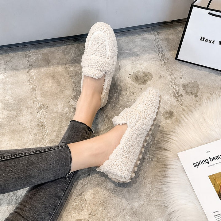 Women's Winter Moccasin Loafers - Slip-On Style